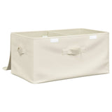 Storage Boxes 2 pcs Fabric 50x30x25 cm Cream - Close-Up Angle