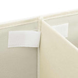 Storage Boxes 2 pcs Fabric 50x30x25 cm Cream