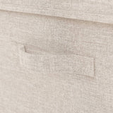 Stackable Storage Box Set of 3 Piece Fabric Cream - Extra Image