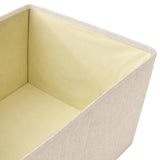 Stackable Storage Box Set of 3 Piece Fabric Cream - Extra Image
