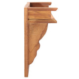 Wall Mounted Coat Rack 80x16.5x35 cm Solid Teak Wood - Side View