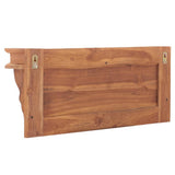 Wall Mounted Coat Rack 80x16.5x35 cm Solid Teak Wood - Top-Down View