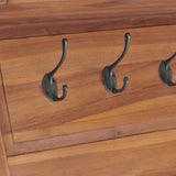 Wall Mounted Coat Rack 80x16.5x35 cm Solid Teak Wood - 45-Degree Angle