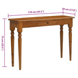 Console Table 110x30x75 cm Solid Mahogany Wood