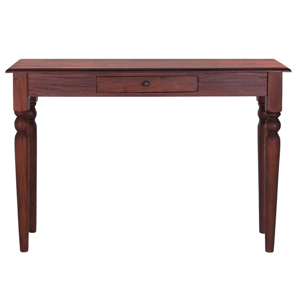 Console Table Classical Brown 110x30x75 cm Solid Mahogany Wood