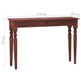 Console Table Classical Brown 110x30x75 cm Solid Mahogany Wood