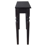 Console Table Light Black 110x30x75 cm Solid Mahogany Wood - Side View