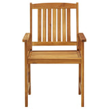 Garden Chairs 6 pcs Solid Wood Acacia - Top-Down View