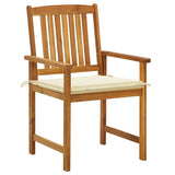 Garden Chairs with Cushions 6 pcs Solid Wood Acacia - Front View
