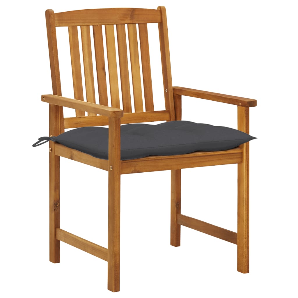 Garden Chairs with Cushions 8 pcs Solid Acacia Wood