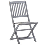 Folding Chairs 8 pcs Solid Acacia Wood