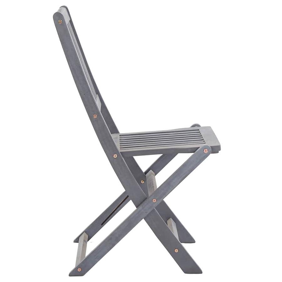 Folding Chairs 8 pcs Solid Acacia Wood