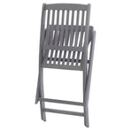 Folding Chairs 8 pcs Solid Acacia Wood