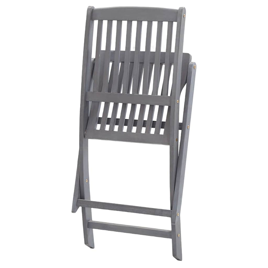 Folding Chairs 8 pcs Solid Acacia Wood