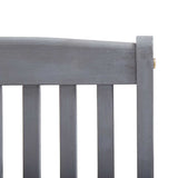 Folding Outdoor Chairs 8 pcs Solid Acacia Wood - Rear View