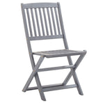 Folding Chairs 8 pcs with Cushions Solid Acacia Wood