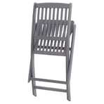 Folding Chairs 8 pcs with Cushions Solid Acacia Wood