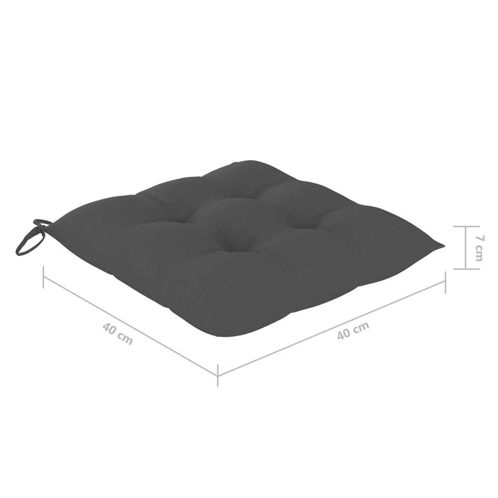 Folding Outdoor Chairs 8 pcs with Cushions Solid Acacia Wood