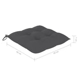 Folding Outdoor Chairs 8 pcs with Cushions Solid Acacia Wood - Low Angle