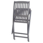Folding Chairs 8 pcs with Cushions Solid Acacia Wood