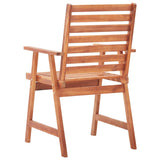 Outdoor Dining Chairs 8 pcs Solid Acacia Wood - 45-Degree Angle