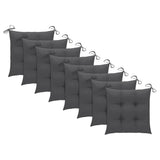 Outdoor Dining Chairs 8 pcs with Cushions Solid Acacia Wood