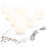 Mirror Light with 8 LED Light Bulbs Warm White and Cold White - Front View