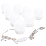 Mirror Light with 8 LED Light Bulbs Warm White and Cold White - Side View