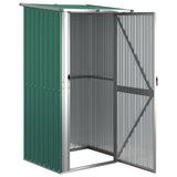 Garden Shed Green 118.5x97x209.5 cm Galvanised Steel - Side View