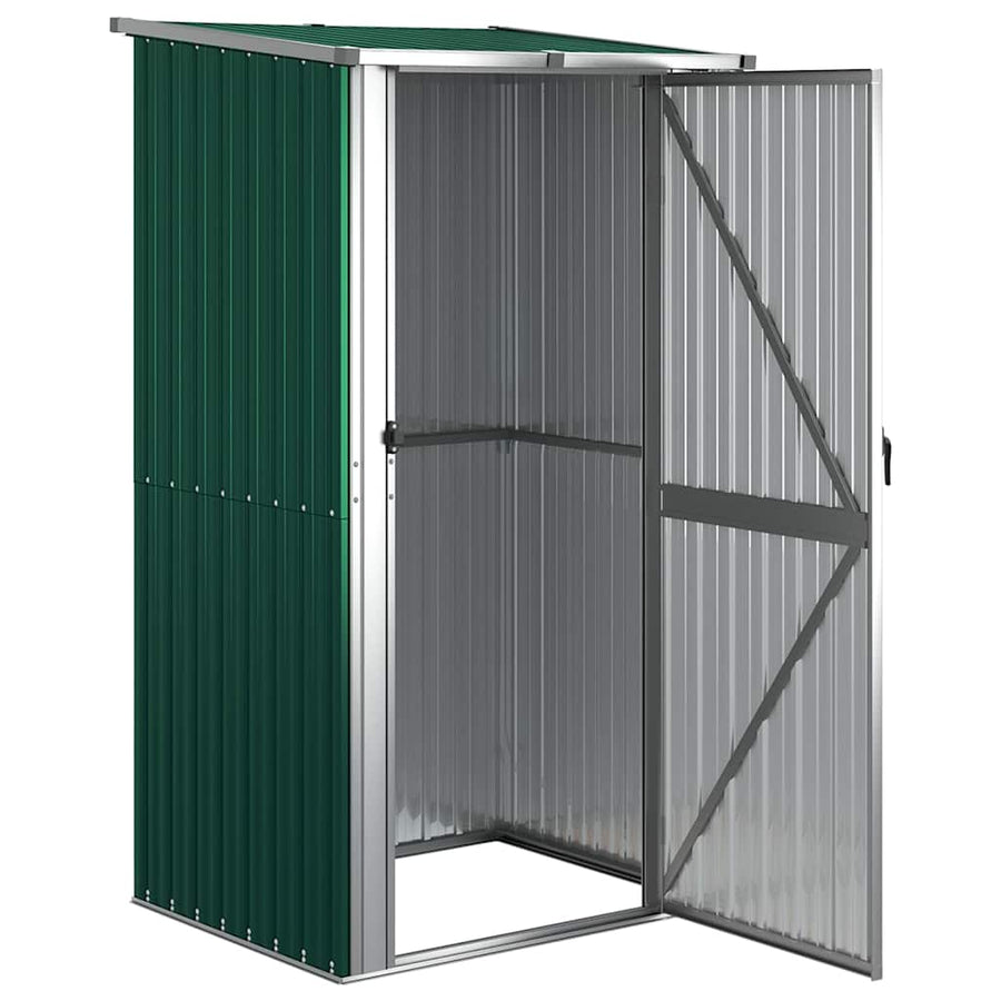 Garden Shed Green 118.5x97x209.5 cm Galvanised Steel