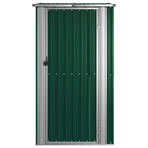 Garden Shed Green 118.5x97x209.5 cm Galvanised Steel