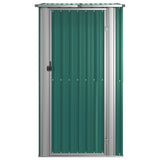 Garden Shed Green 118.5x97x209.5 cm Galvanised Steel - Top-Down View