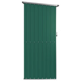 Garden Shed Green 118.5x97x209.5 cm Galvanised Steel - 45-Degree Angle