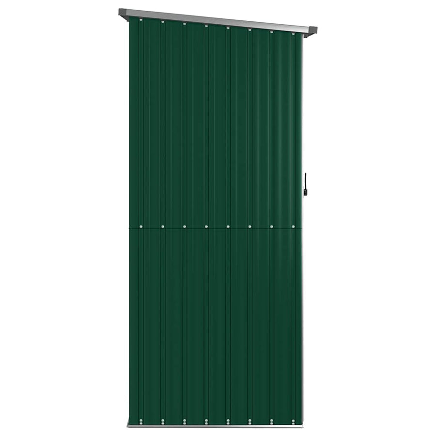 Garden Shed Green 118.5x97x209.5 cm Galvanised Steel