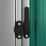 Garden Shed Green 118.5x97x209.5 cm Galvanised Steel - Rear View