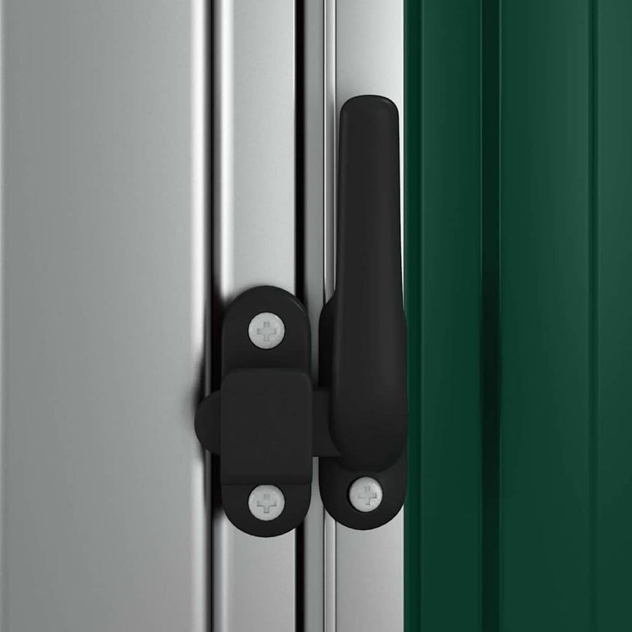 Garden Shed Green 118.5x97x209.5 cm Galvanised Steel