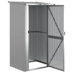 Garden Shed Grey 118.5x97x209.5 cm Galvanised Steel