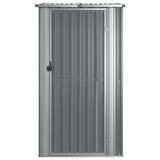 Garden Shed Grey 118.5x97x209.5 cm Galvanised Steel