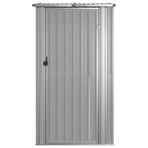 Garden Shed Grey 118.5x97x209.5 cm Galvanised Steel