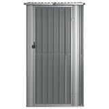 Garden Shed Grey 118.5x97x209.5 cm Galvanised Steel - Top-Down View