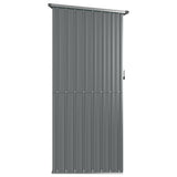 Garden Shed Grey 118.5x97x209.5 cm Galvanised Steel - 45-Degree Angle