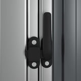 Garden Shed Grey 118.5x97x209.5 cm Galvanised Steel - Rear View