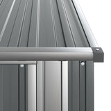Garden Shed Grey 118.5x97x209.5 cm Galvanised Steel - Close-Up Angle