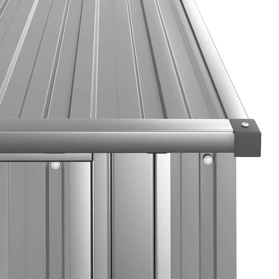 Garden Shed Grey 118.5x97x209.5 cm Galvanised Steel