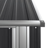 Garden Shed Anthracite 118.5x97x209.5 cm Galvanised Steel - Close-Up Angle