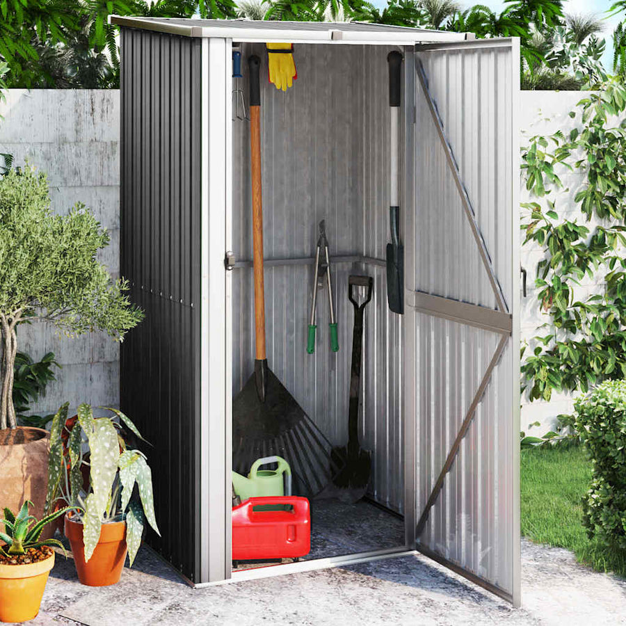Garden Shed Anthracite 118.5x97x209.5 cm Galvanised Steel