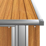 Garden Shed Brown 118.5x97x209.5 cm Galvanised Steel - Close-Up Angle