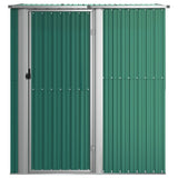 Garden Shed Green 180.5x97x209.5 cm Galvanised Steel - Side View