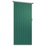 Garden Shed Green 180.5x97x209.5 cm Galvanised Steel - 45-Degree Angle