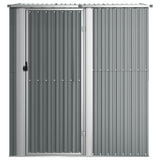 Garden Shed Grey 180.5x97x209.5 cm Galvanised Steel - Side View